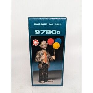 Emmett Kelly Clown Figurine Flambro 9780D Balloons With Box
